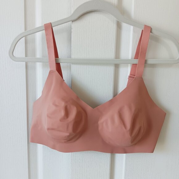 Knix Women's Pink Ginger Padded V-Neck Evolution Bra Size 5 38C 38D 40C - Picture 1 of 10